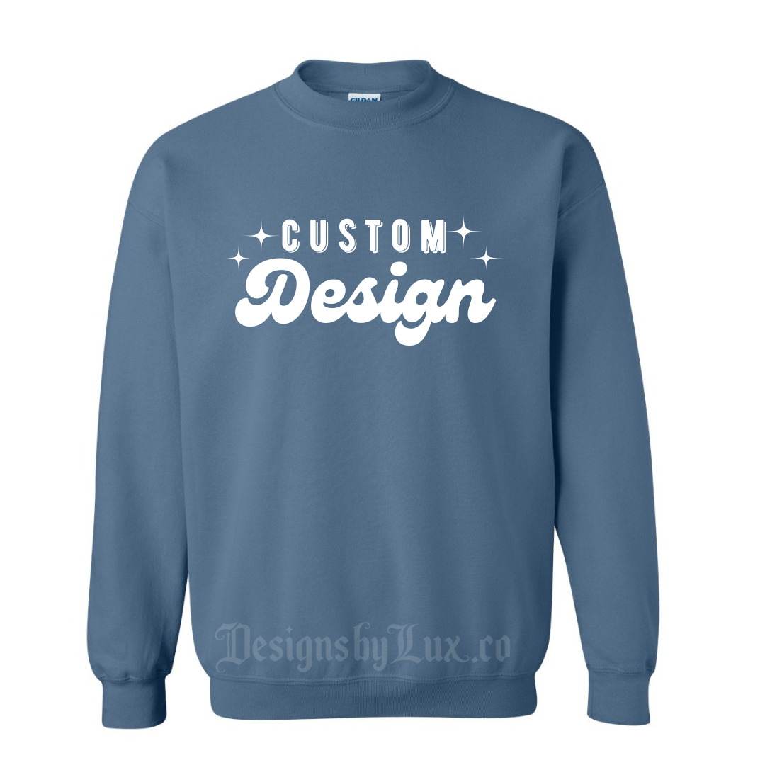 Custom Adult Crewneck Sweatshirt - INDIGO