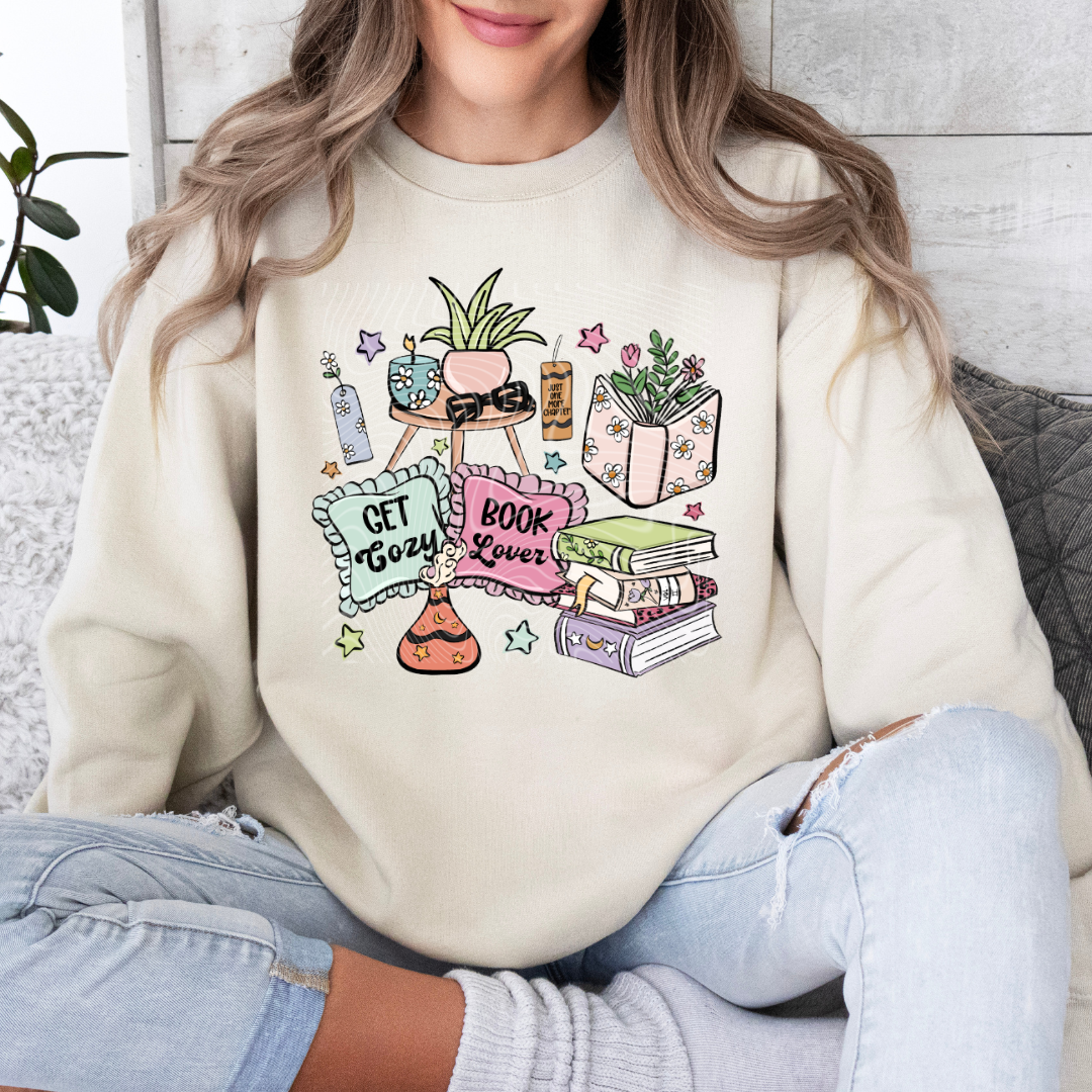 Get Cozy Book Lover DTF