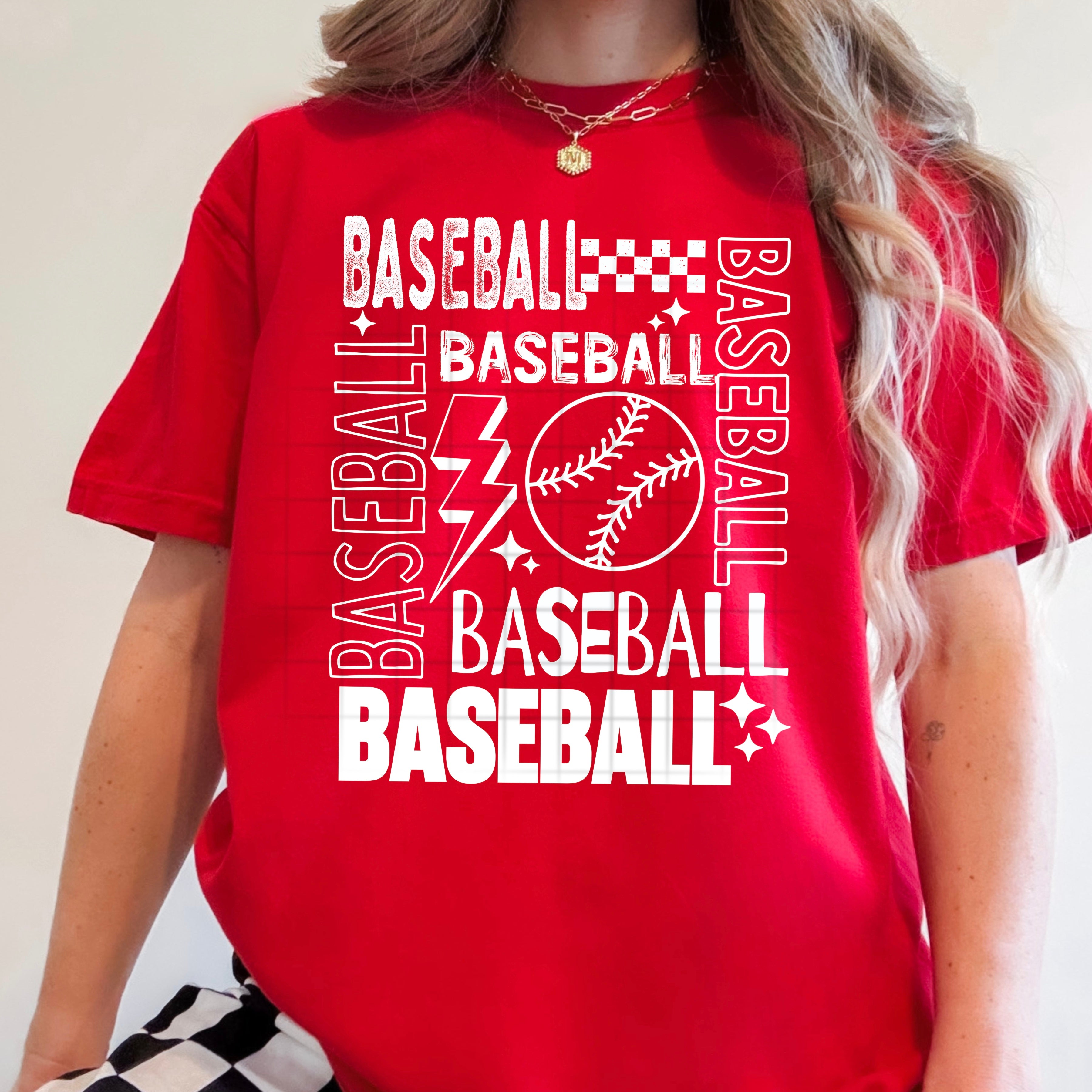 Sports Baseball White DTF