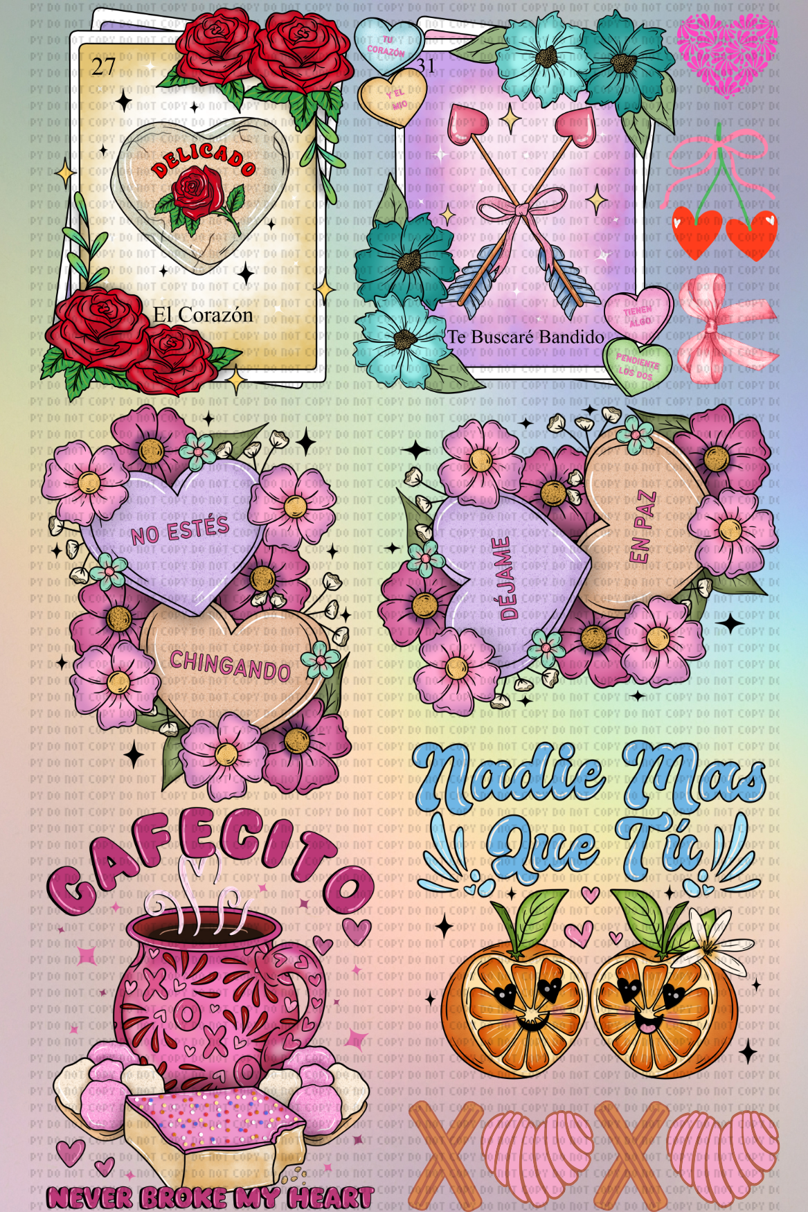 PreMade: VDAY Amor Loteria 22x36
