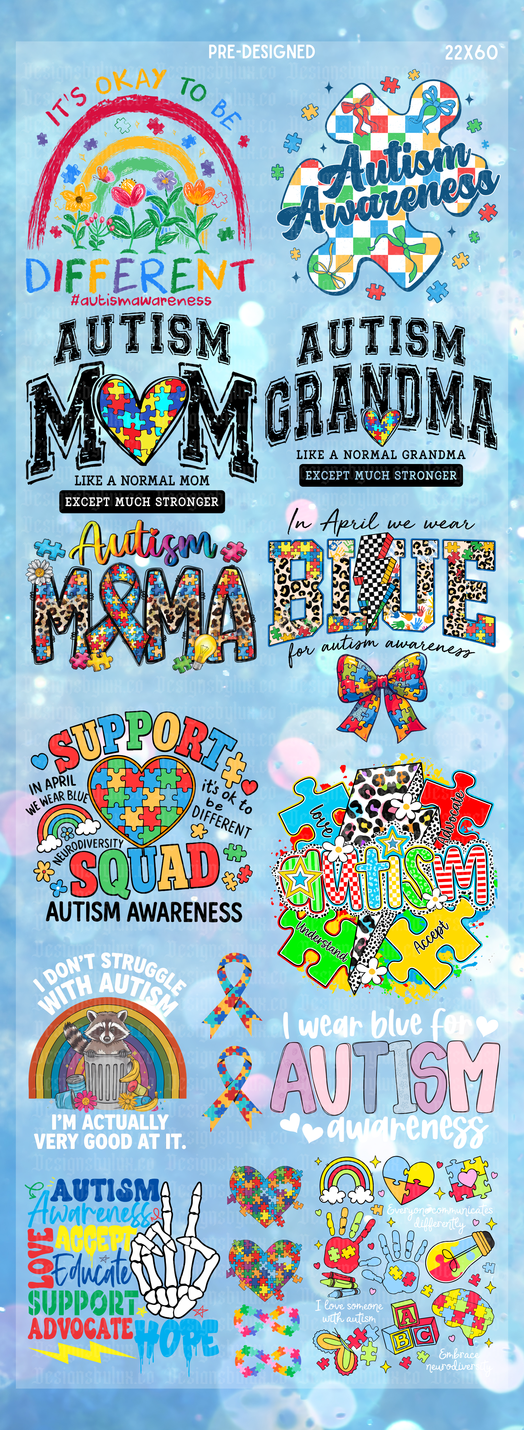 PreMade: Autism Awareness 22x60