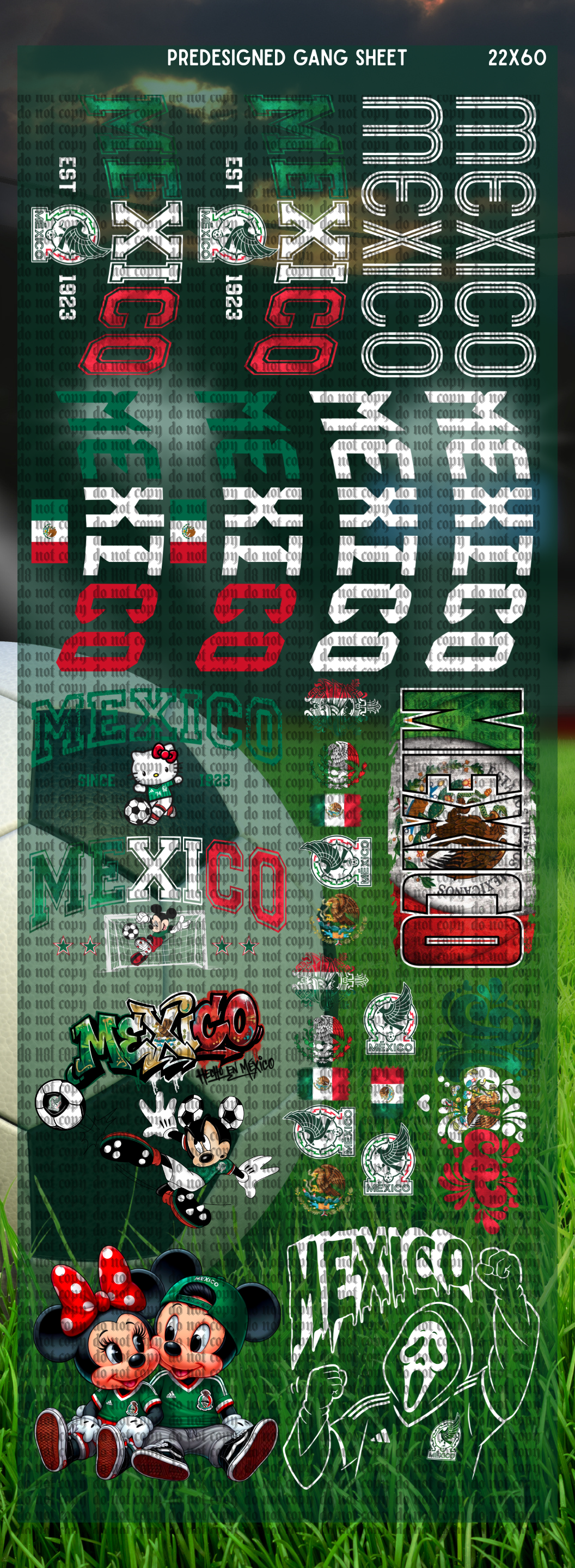 PreDesigned: Mexico Soccer 22x60