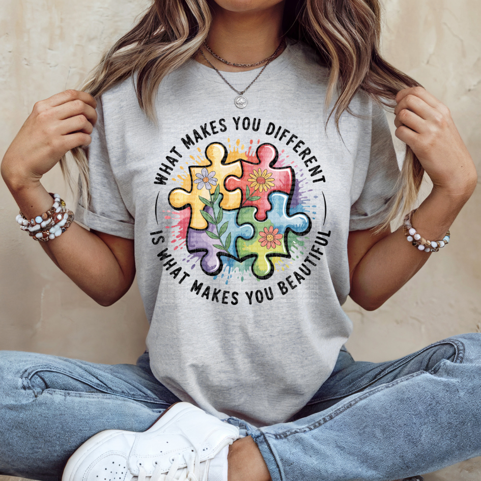 Autism Awarness Different Beautiful DTF