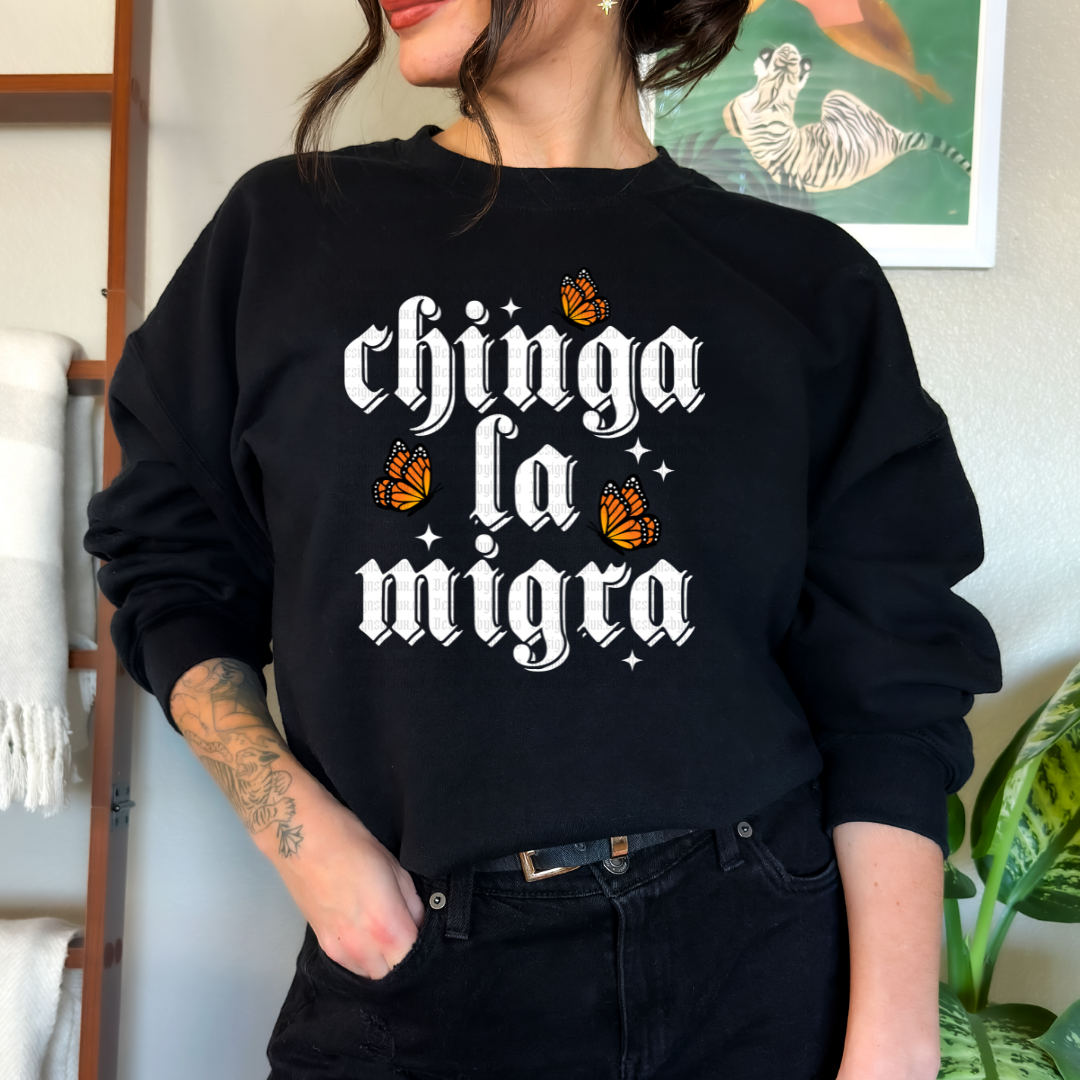 Chinga La Migra White DTF