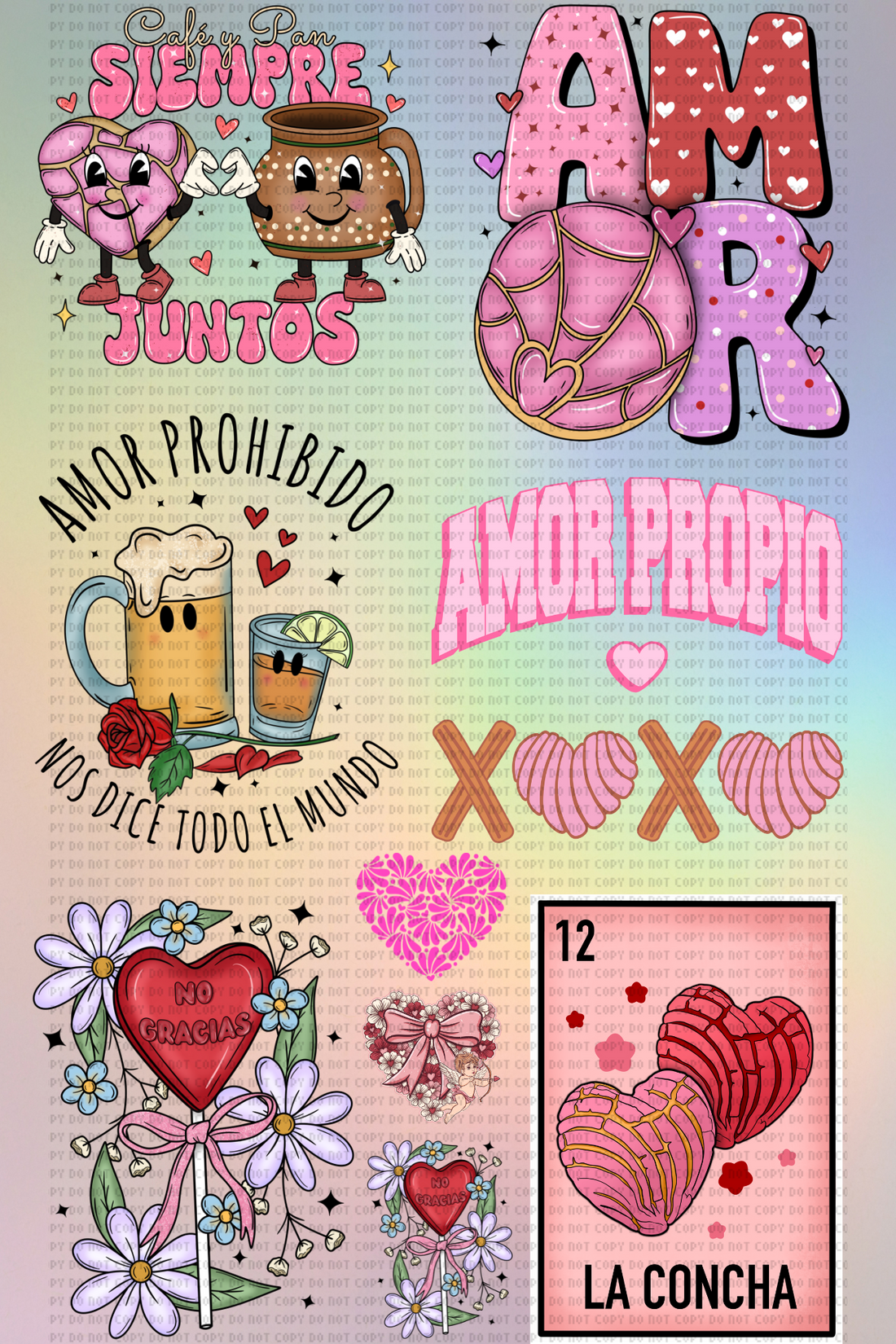 PreMade: VDAY Concha y Amor 22x36