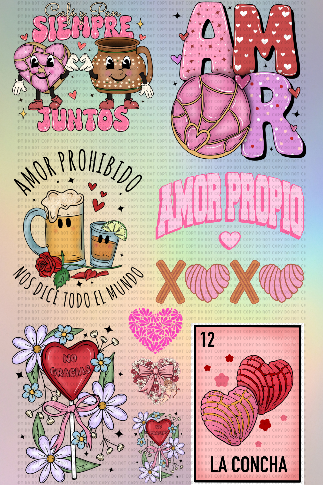 PreMade: VDAY Concha y Amor 22x36