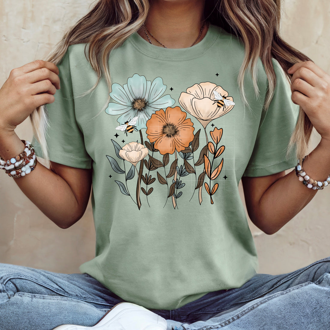 Floral Bee DTF