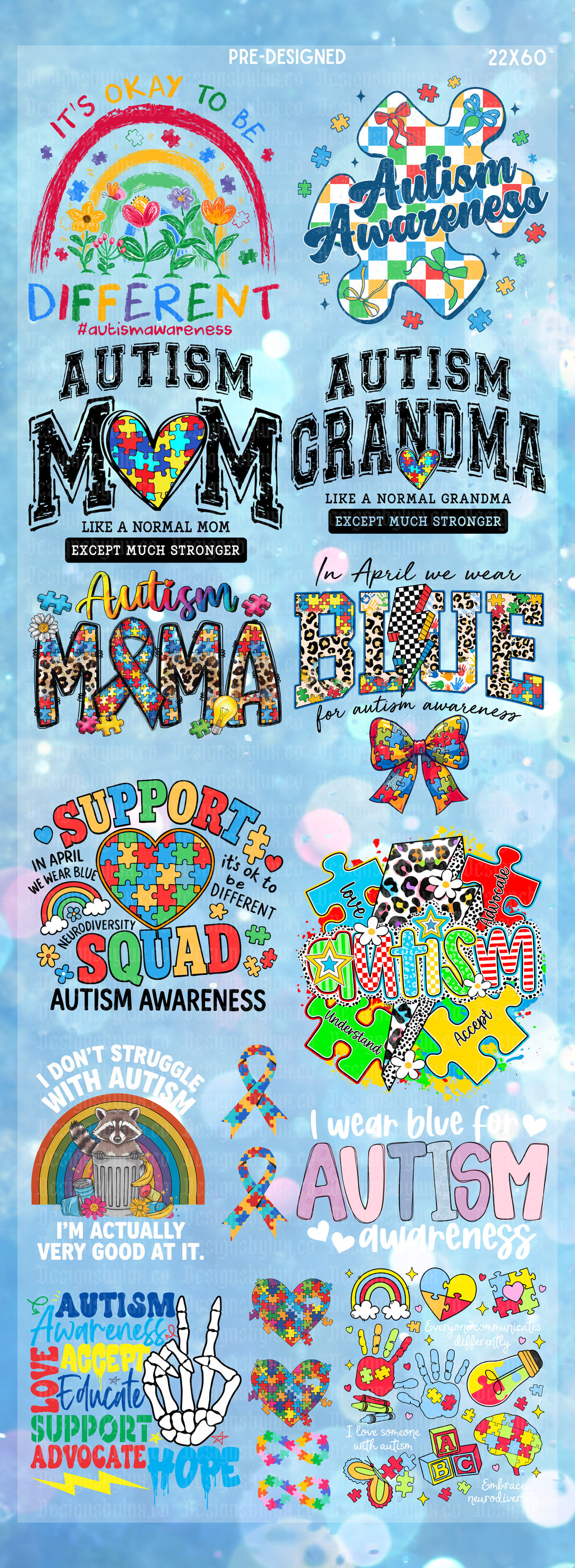 PreMade: Autism Awareness 22x60